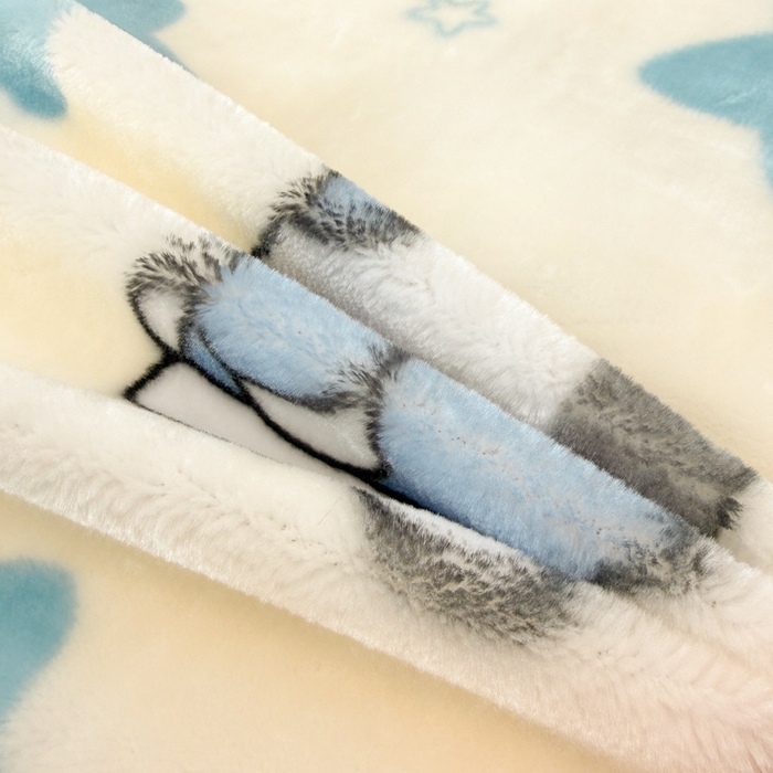 91家纺网 家纺一手货源 找家纺 丹兰 双层加厚拉舍尔毛毯牛奶绒毯子结婚盖毯法兰绒垫毯新版 77奶油小狗