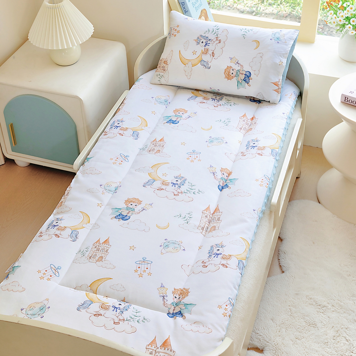 91家纺网 家纺一手货源 找家纺 （总）梵赫 2025新款新款四季款加厚全棉豆豆绒床垫幼儿园床垫儿童床垫床褥可拆洗