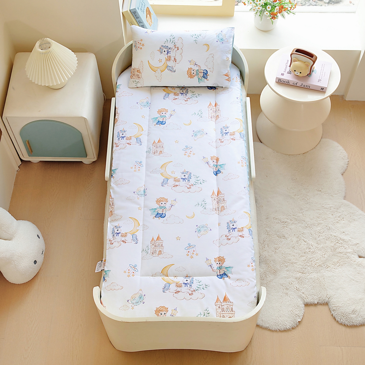 91家纺网 家纺一手货源 找家纺 （总）梵赫 2025新款新款四季款加厚全棉豆豆绒床垫幼儿园床垫儿童床垫床褥可拆洗