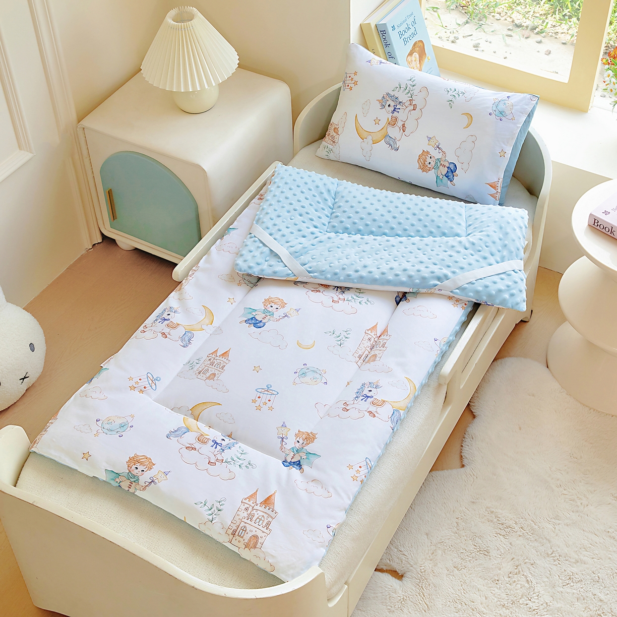 91家纺网 家纺一手货源 找家纺 （总）梵赫 2025新款新款四季款加厚全棉豆豆绒床垫幼儿园床垫儿童床垫床褥可拆洗