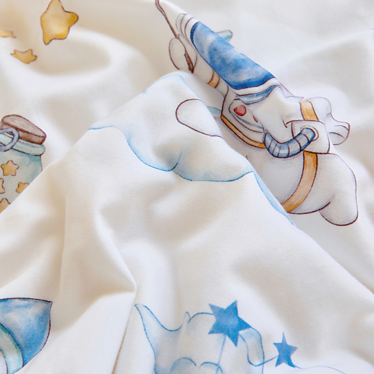 91家纺网 家纺一手货源 找家纺 梵赫 2025新款新款四季款加厚全棉豆豆绒床垫幼儿园床垫儿童床垫床褥可拆洗 月球漫步