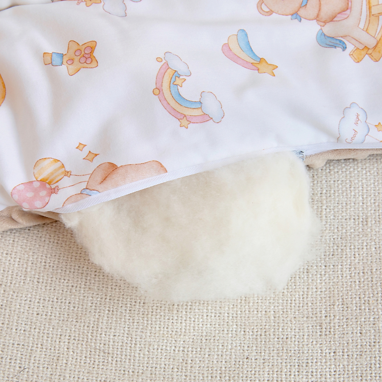 91家纺网 家纺一手货源 找家纺 梵赫 2025新款新款四季款加厚全棉豆豆绒床垫幼儿园床垫儿童床垫床褥可拆洗 木马小熊