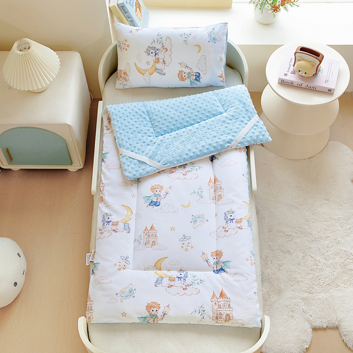 91家纺网 家纺一手货源 找家纺 （总）梵赫 2025新款新款四季款加厚全棉豆豆绒床垫幼儿园床垫儿童床垫床褥可拆洗