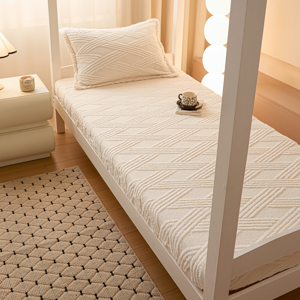 91家纺网 家纺一手货源 找家纺 （总）川悦生活 2025新款塔夫绒印花单床笠