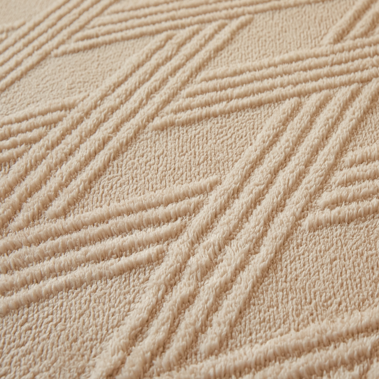 91家纺网 家纺一手货源 找家纺 川悦生活 2025新款塔夫绒印花单床笠 阳光暖垫-奶咖