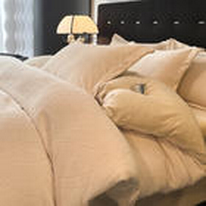 91家纺网 家纺一手货源 找家纺 凯罗 2025新款花卉系列高克重牛奶绒雕花四件套 摩卡-浅卡其