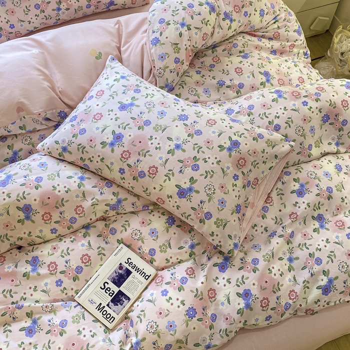 91家纺网 家纺一手货源 找家纺 红日子纺织品 2025新款12868全棉印花系列四件套 满园芬芳