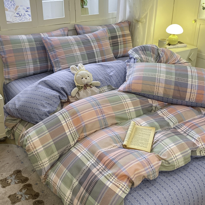 91家纺网 家纺一手货源 找家纺 红日子纺织品 2025新款12868全棉印花系列四件套 悦色格调