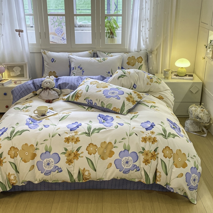 91家纺网 家纺一手货源 找家纺 红日子纺织品 2025新款A类全棉印花单被套 和风曼舞