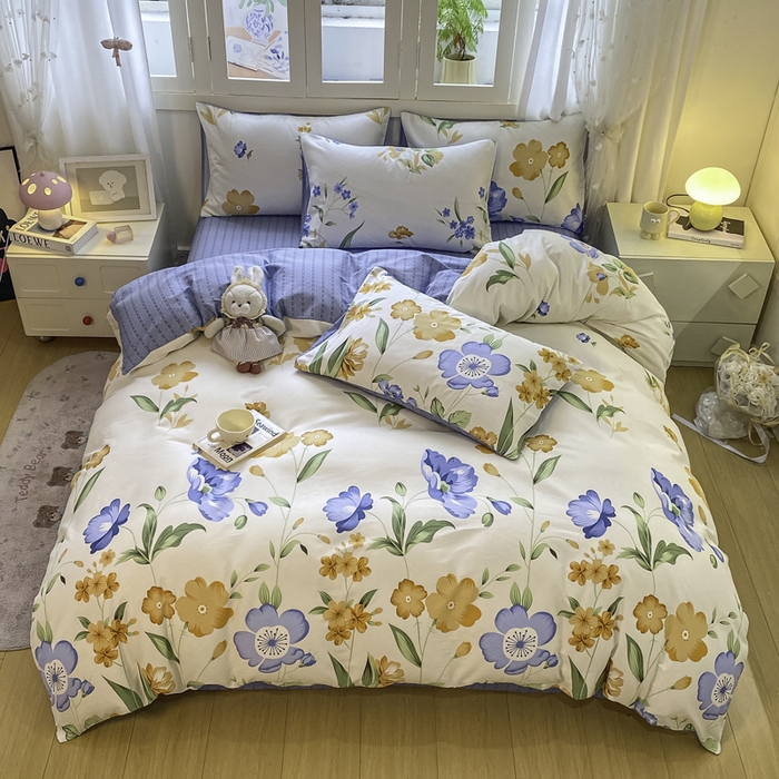 91家纺网 家纺一手货源 找家纺 红日子纺织品 2025新款A类全棉印花单被套 和风曼舞