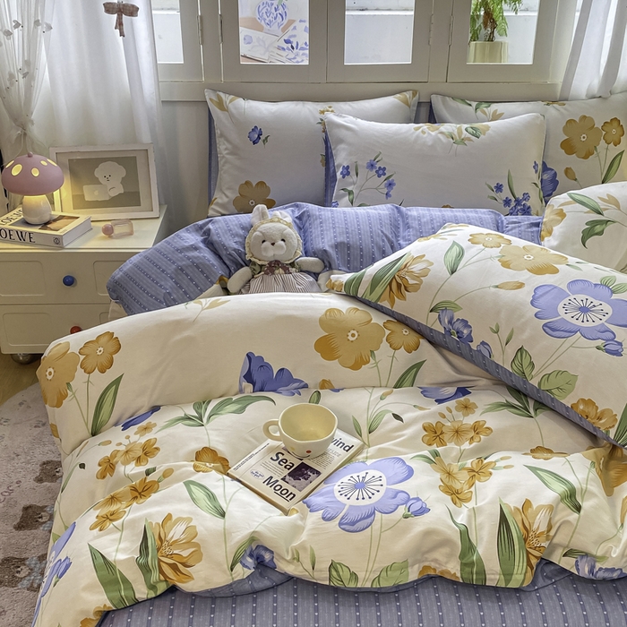 91家纺网 家纺一手货源 找家纺 红日子纺织品 2025新款A类全棉印花单被套 和风曼舞