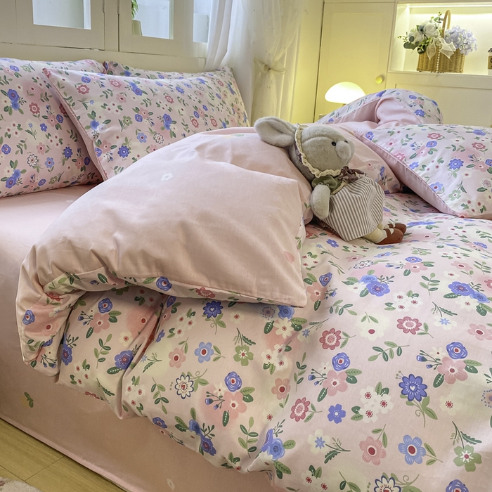 91家纺网 家纺一手货源 找家纺 红日子纺织品 2025新款A类全棉印花单被套 满园芬芳