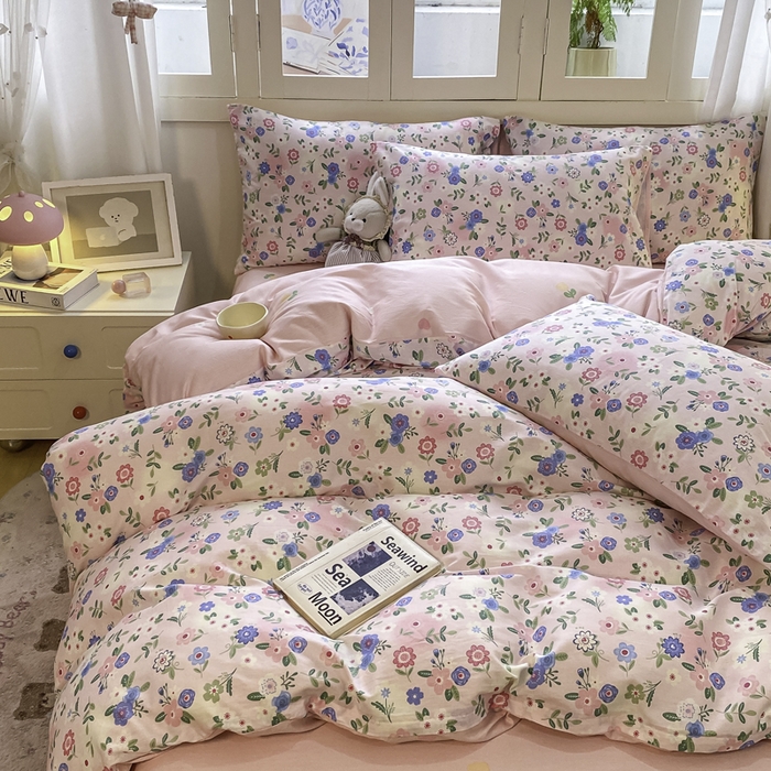 91家纺网 家纺一手货源 找家纺 红日子纺织品 2025新款A类全棉印花单被套 满园芬芳