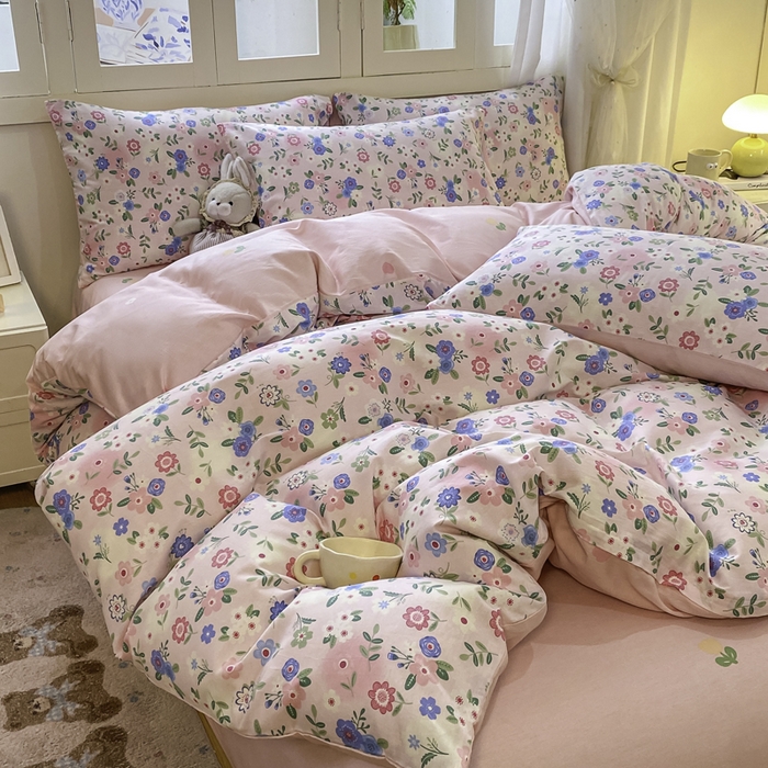 91家纺网 家纺一手货源 找家纺 红日子纺织品 2025新款A类全棉印花单被套 满园芬芳