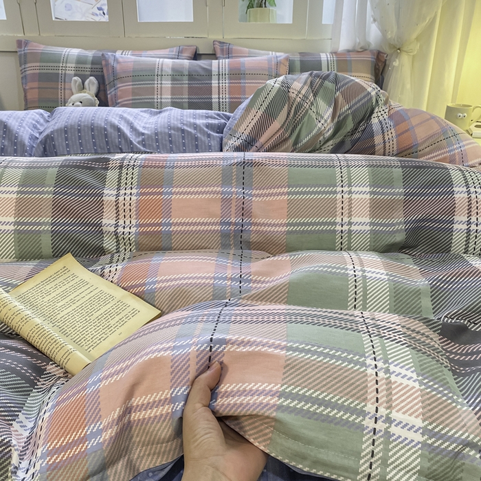 91家纺网 家纺一手货源 找家纺 红日子纺织品 2025新款A类全棉印花单被套 悦色格调