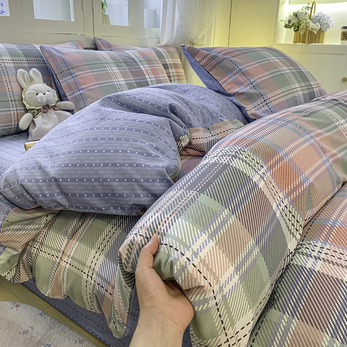 91家纺网 家纺一手货源 找家纺 红日子纺织品 2025新款A类全棉印花单被套 悦色格调