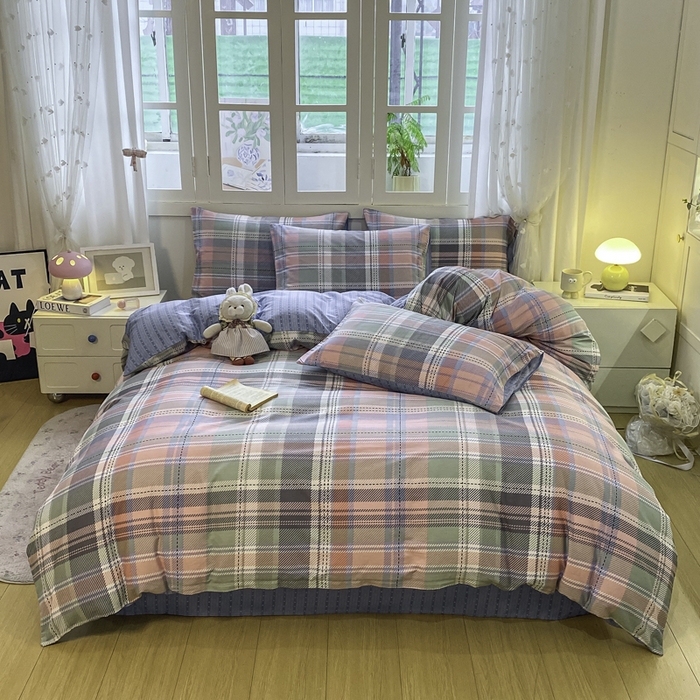 91家纺网 家纺一手货源 找家纺 红日子纺织品 2025新款A类全棉印花单被套 悦色格调