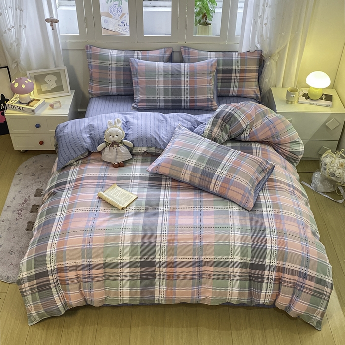 91家纺网 家纺一手货源 找家纺 红日子纺织品 2025新款A类全棉印花单被套 悦色格调