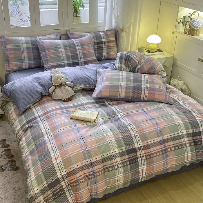 91家纺网 家纺一手货源 找家纺 红日子纺织品 2025新款A类全棉印花单被套 悦色格调