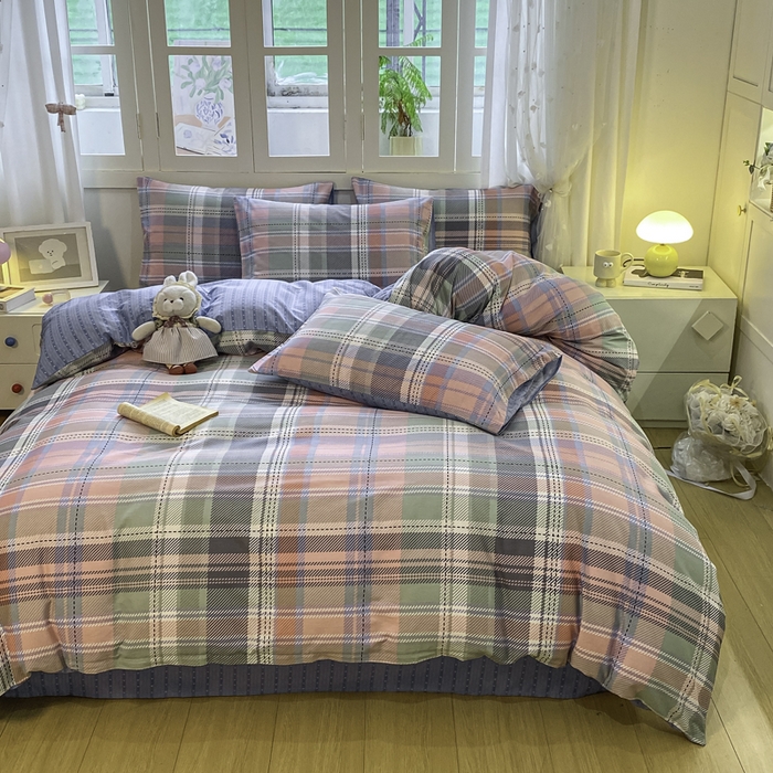 91家纺网 家纺一手货源 找家纺 红日子纺织品 2025新款A类全棉印花单被套 悦色格调