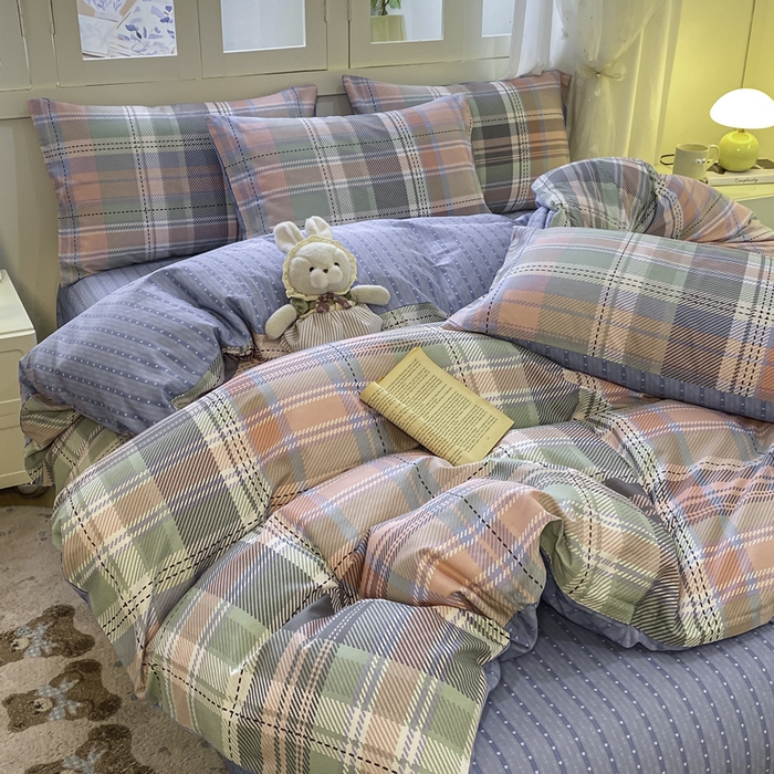 91家纺网 家纺一手货源 找家纺 红日子纺织品 2025新款A类全棉印花单被套 悦色格调