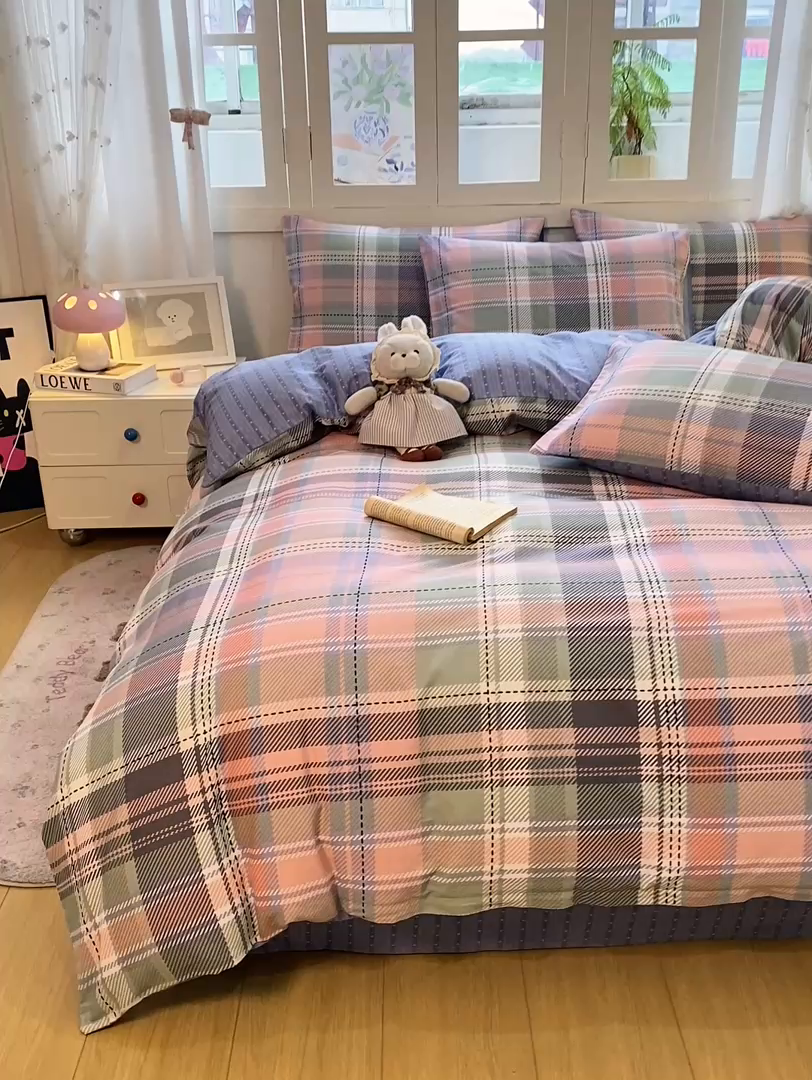 91家纺网 家纺一手货源 找家纺 红日子纺织品 2025新款A类全棉印花单被套 悦色格调