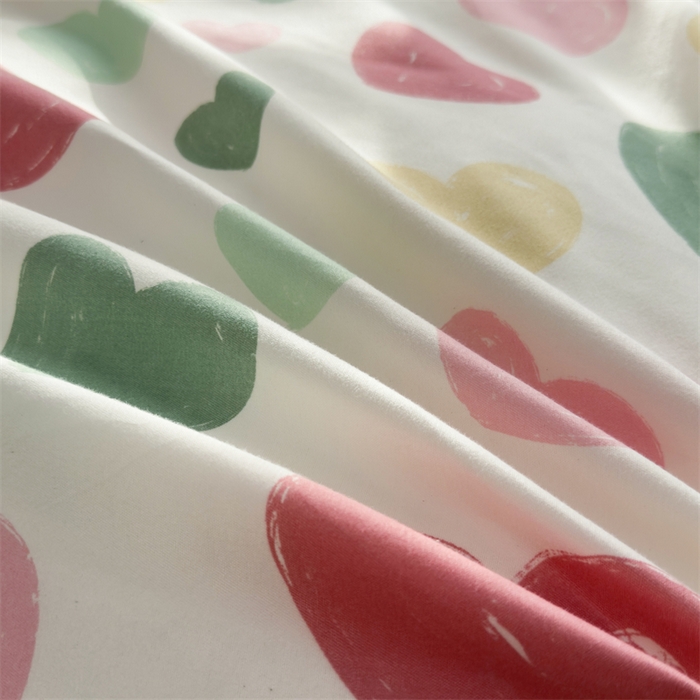 91家纺网 家纺一手货源 找家纺 2025新款直播爆款高克重植物羊绒四件套 彩心甜梦