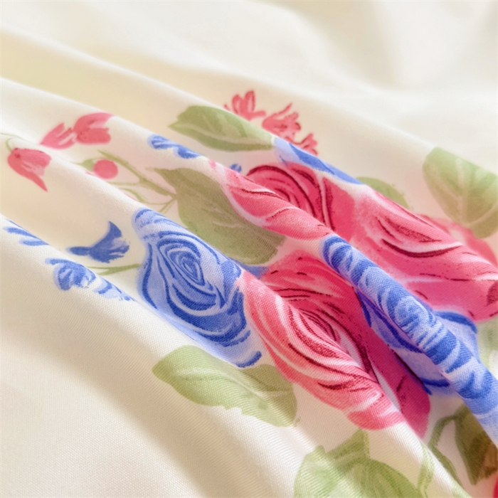 91家纺网 家纺一手货源 找家纺 2025新款直播爆款高克重植物羊绒四件套 花簇蝶语