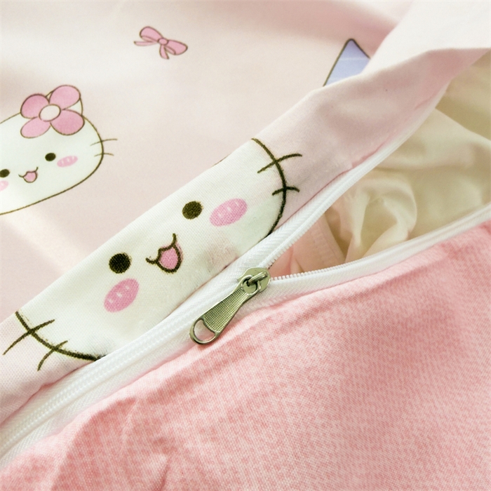 91家纺网 家纺一手货源 找家纺 2025新款直播爆款高克重植物羊绒四件套 萌喵乐园