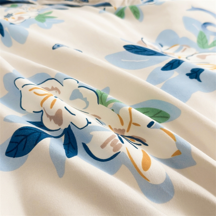 91家纺网 家纺一手货源 找家纺 2025新款直播爆款高克重植物羊绒四件套 清宁花影