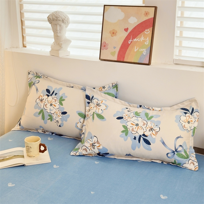 91家纺网 家纺一手货源 找家纺 2025新款直播爆款高克重植物羊绒四件套 清宁花影