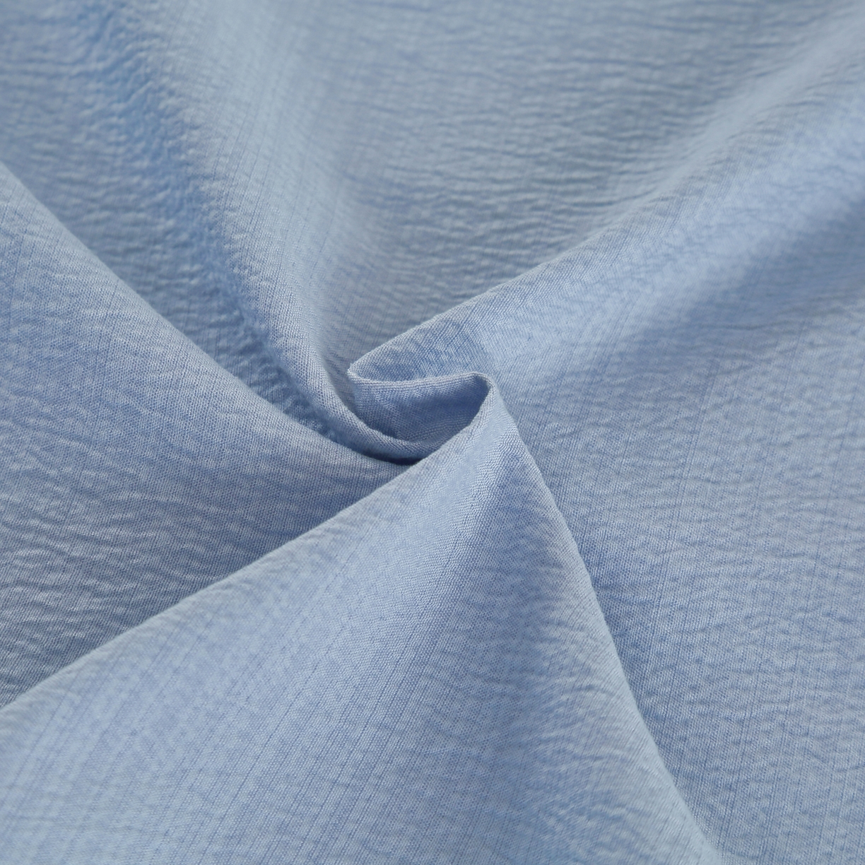 91家纺网 家纺一手货源 找家纺 恋之语 2025新款皱皱纱木棉毛巾绣四件套及单被套系列-俏皮熊 俏皮熊-天蓝