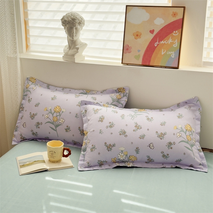 91家纺网 家纺一手货源 找家纺 2025新款直播爆款高克重植物羊绒四件套 紫雾花町