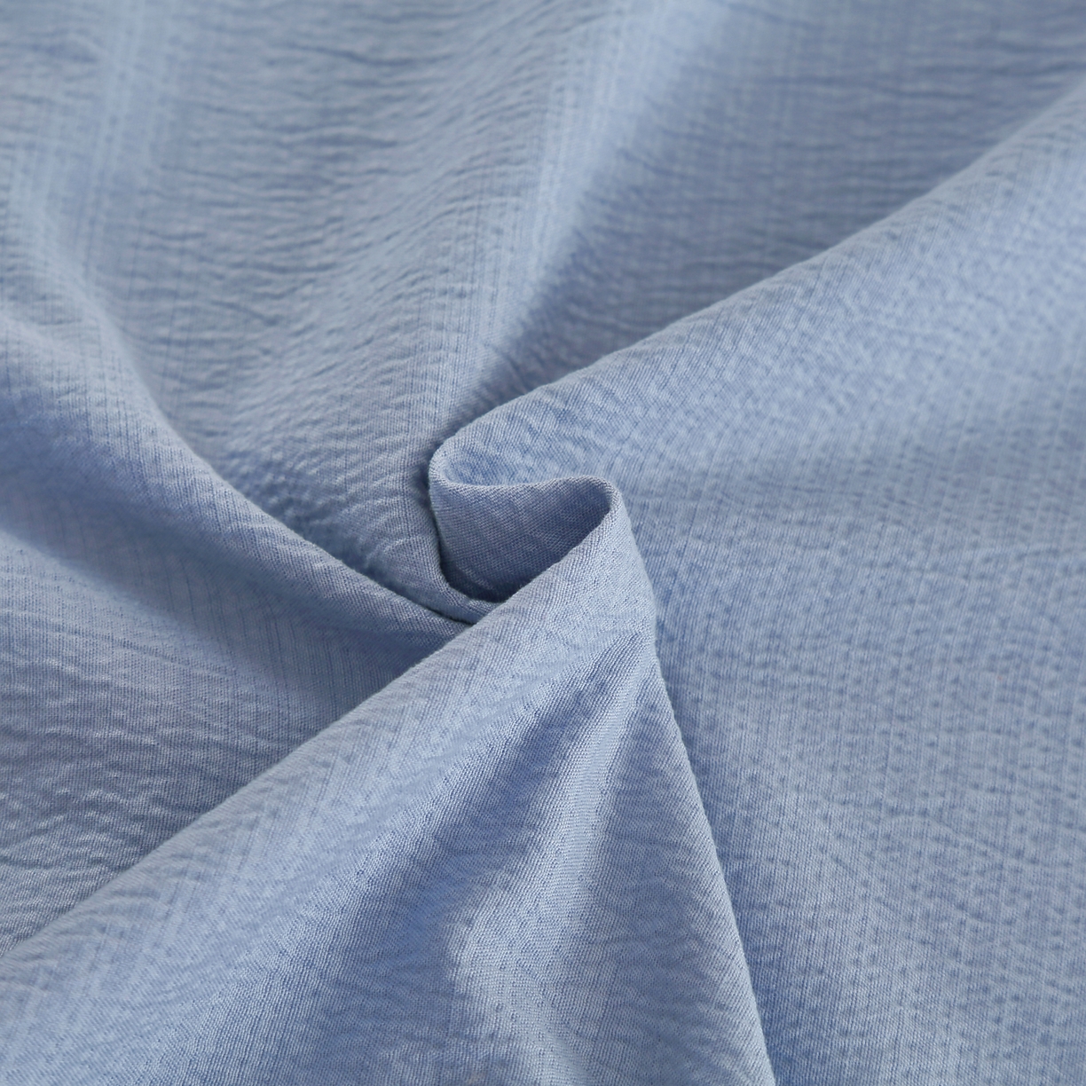 91家纺网 家纺一手货源 找家纺 恋之语 2025新款皱皱纱木棉毛巾绣四件套及单被套系列-可爱猪 可爱猪-天蓝