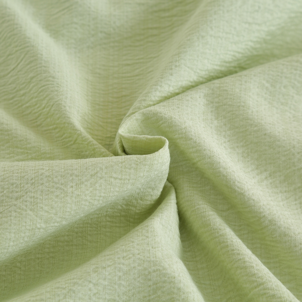 91家纺网 家纺一手货源 找家纺 恋之语 2025新款皱皱纱木棉毛巾绣四件套及单被套系列-乖乖狗 乖乖狗-抹茶绿