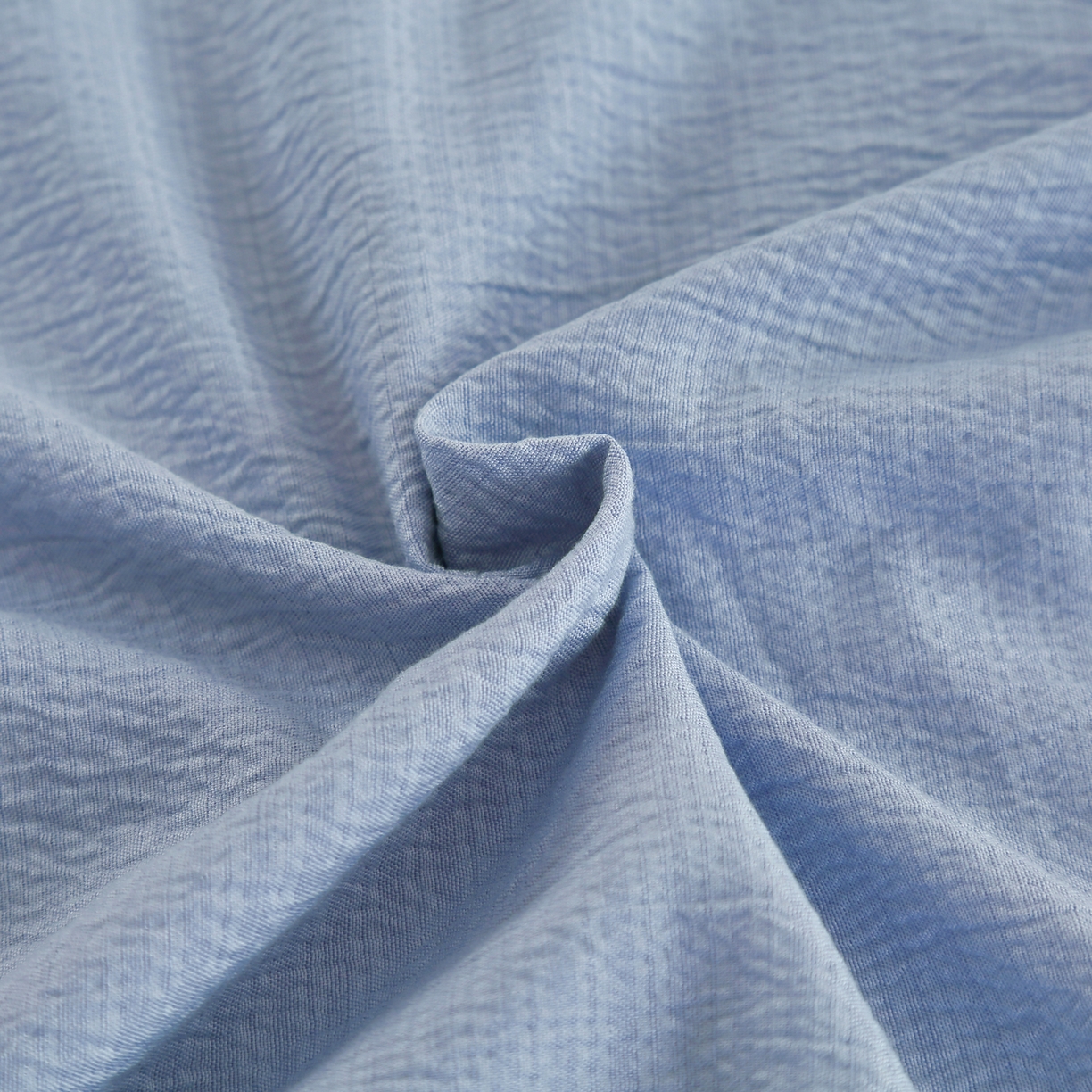 91家纺网 家纺一手货源 找家纺 恋之语 2025新款皱皱纱木棉毛巾绣四件套及单被套系列-乖乖狗 乖乖狗-天蓝