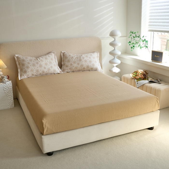 91家纺网 家纺一手货源 找家纺 三沁家居 2025新款全棉纯棉斜纹精梳长绒棉印花四件套 漫天星语