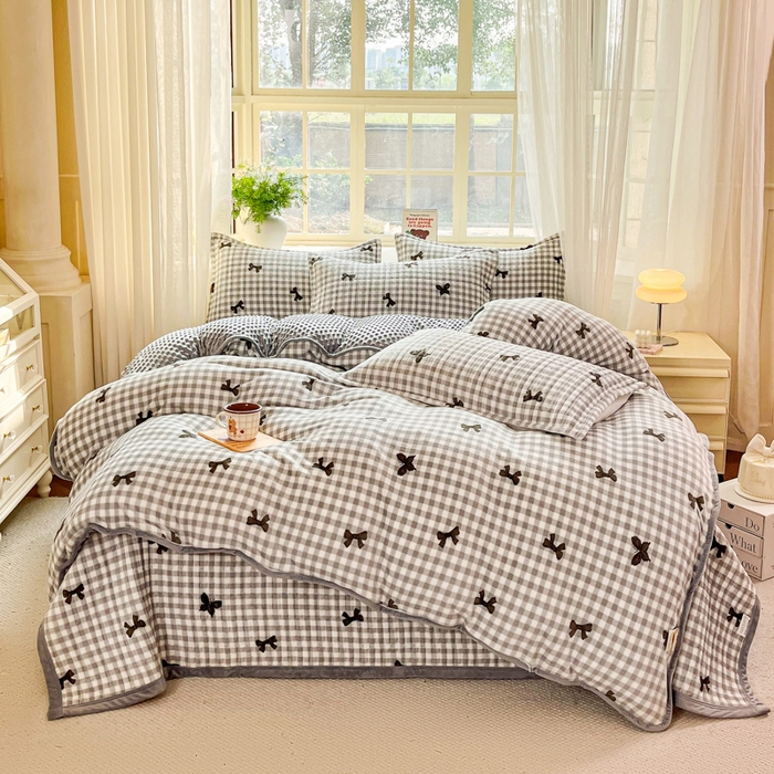 91家纺网 家纺一手货源 找家纺 （总）尚美家纺 2025冬季新品豆豆绒高克重床盖被套四件套