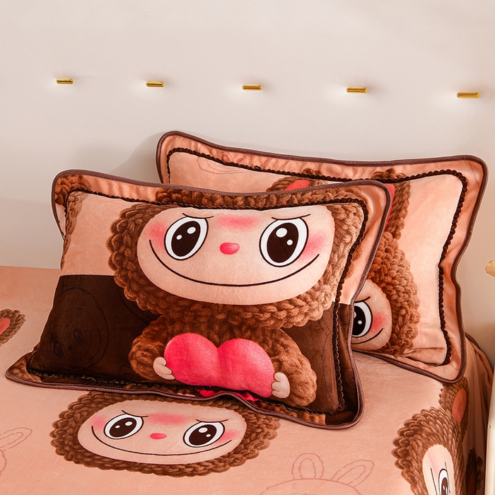 91家纺网 家纺一手货源 找家纺 （总）晚静 2025新款7斤牛奶绒四件套金貂法莱绒床裙款保暖绒三件套 