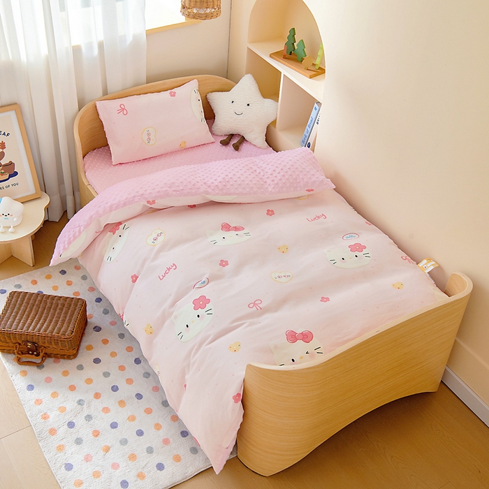 91家纺网 家纺一手货源 找家纺 （总）鱼宝 2025新款毛巾绣牛奶绒被套被芯套件