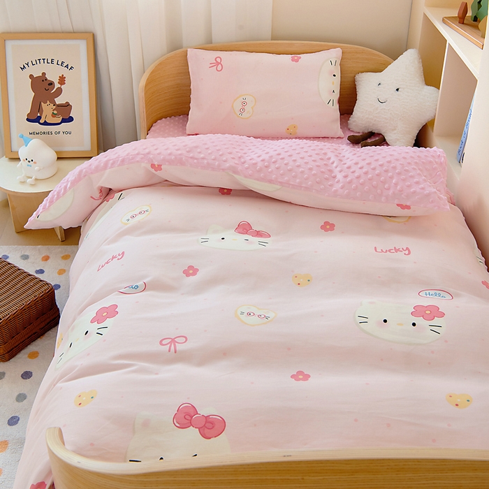 91家纺网 家纺一手货源 找家纺 （总）鱼宝 2025新款可拆洗全棉豆豆被套被芯