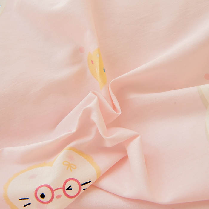 91家纺网 家纺一手货源 找家纺 鱼宝 2025新款可拆洗全棉豆豆被套被芯 安妮猫