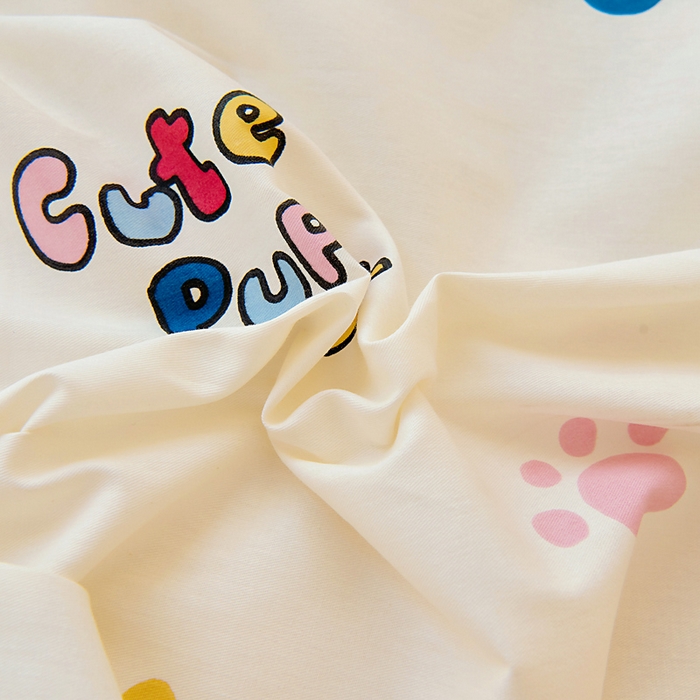 91家纺网 家纺一手货源 找家纺 鱼宝 2025新款可拆洗全棉豆豆被套被芯 波点狗狗