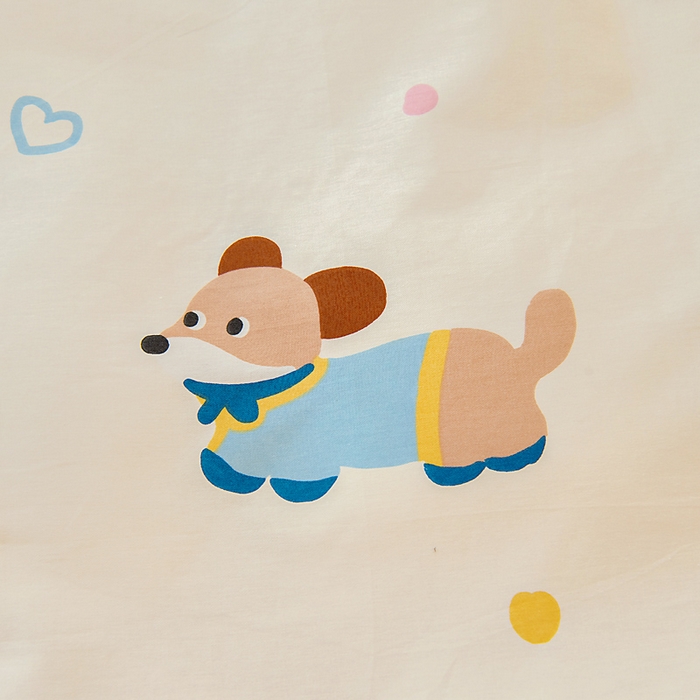 91家纺网 家纺一手货源 找家纺 鱼宝 2025新款可拆洗全棉豆豆被套被芯 波点狗狗