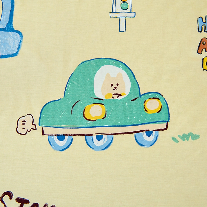 91家纺网 家纺一手货源 找家纺 鱼宝 2025新款可拆洗全棉豆豆被套被芯 汽车乐园