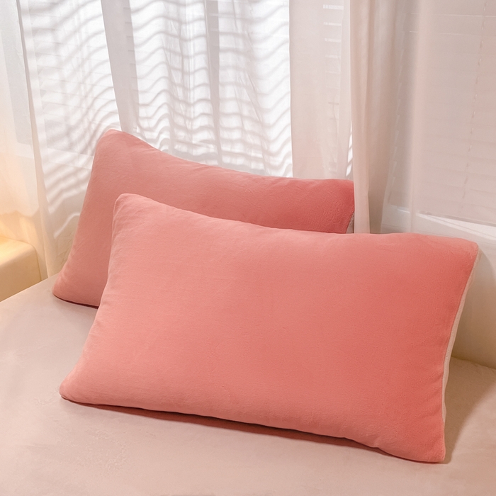 91家纺网 家纺一手货源 找家纺 （总）仔仔熊 2025新款牛奶绒纯色双拼四件套