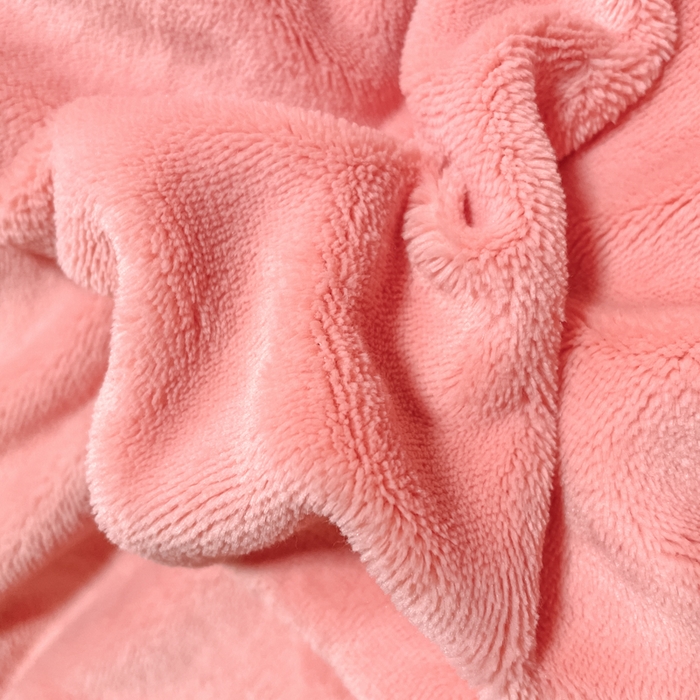 91家纺网 家纺一手货源 找家纺 仔仔熊 2025新款牛奶绒纯色双拼四件套 粉色+灰色