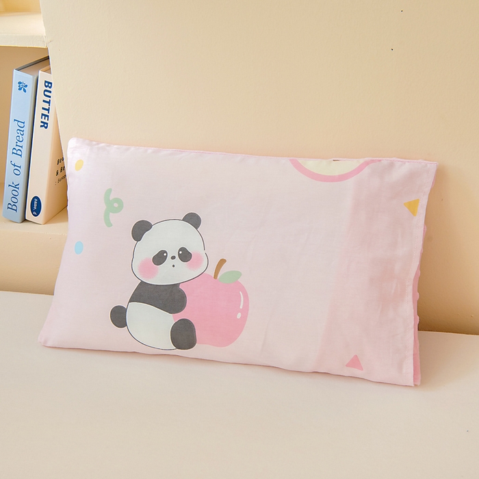 91家纺网 家纺一手货源 找家纺 鱼宝 2025新款可拆洗全棉豆豆被套被芯 熊猫苹果