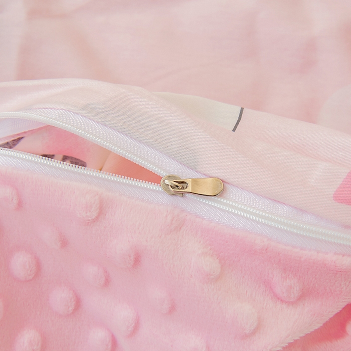 91家纺网 家纺一手货源 找家纺 鱼宝 2025新款可拆洗全棉豆豆被套被芯 熊猫苹果