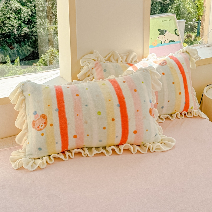 91家纺网 家纺一手货源 找家纺 （总）瑞钰 2025新款韩版花边牛奶绒四件套